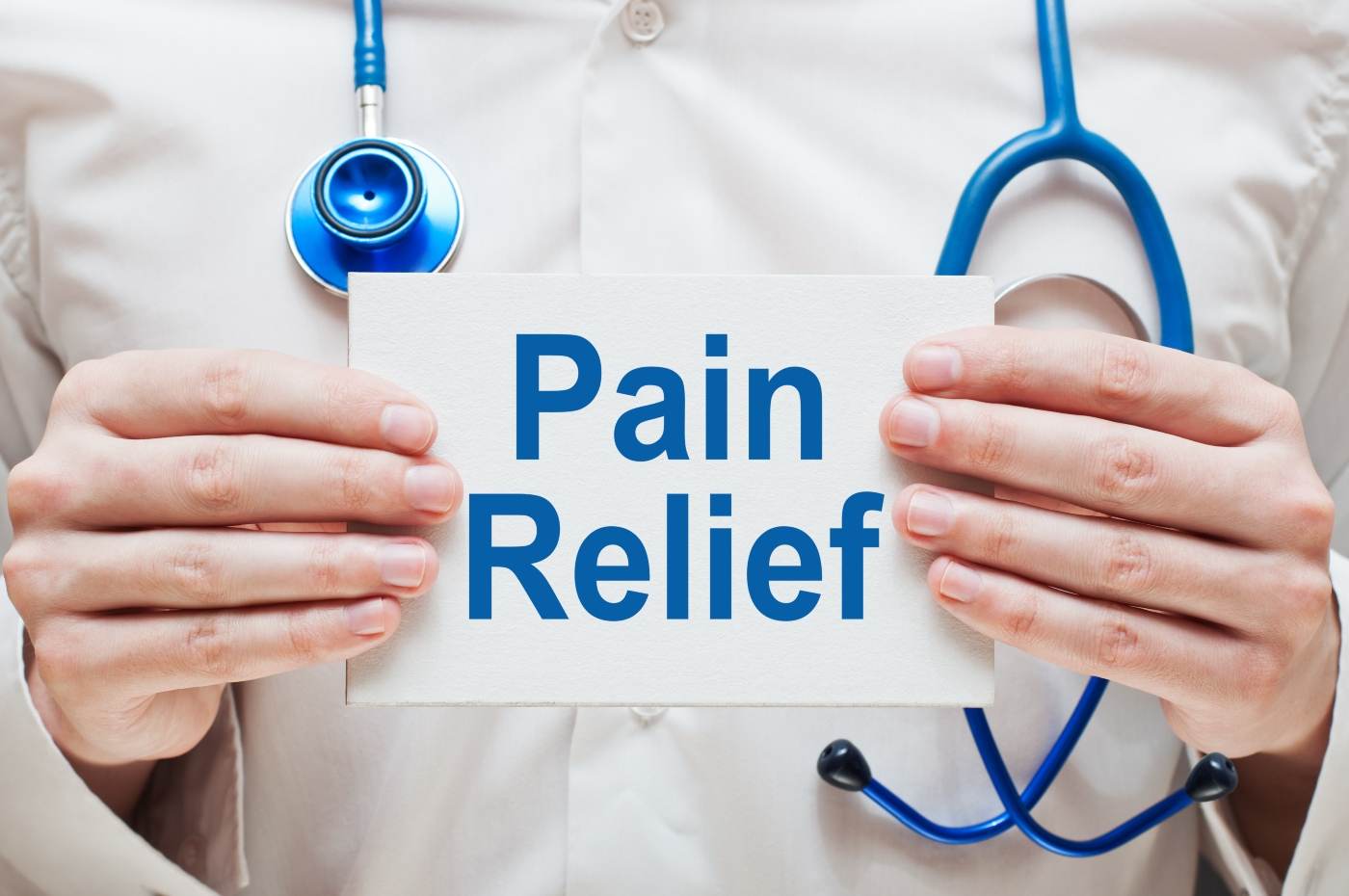 image of a sign that says Pain Relief