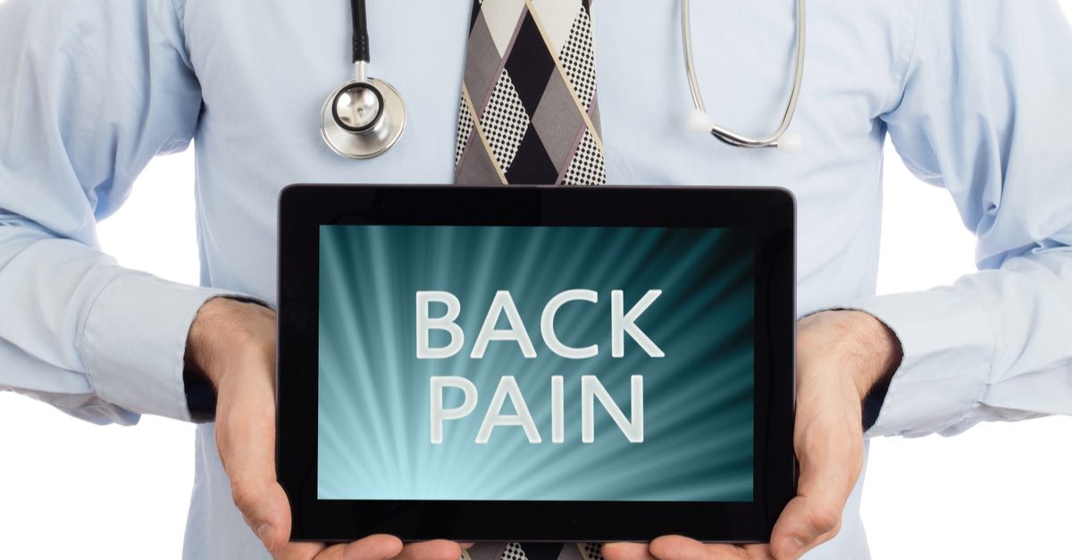 Image of a sign that says Back Pain