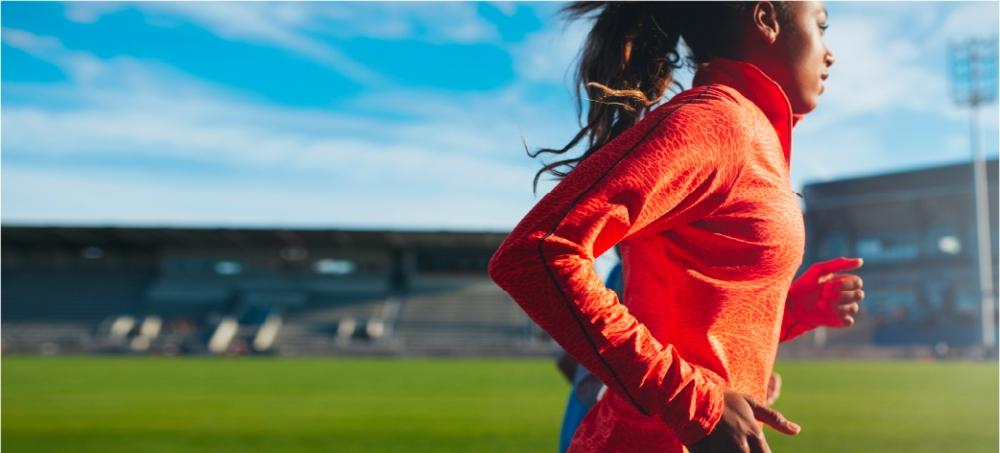 image of woman running