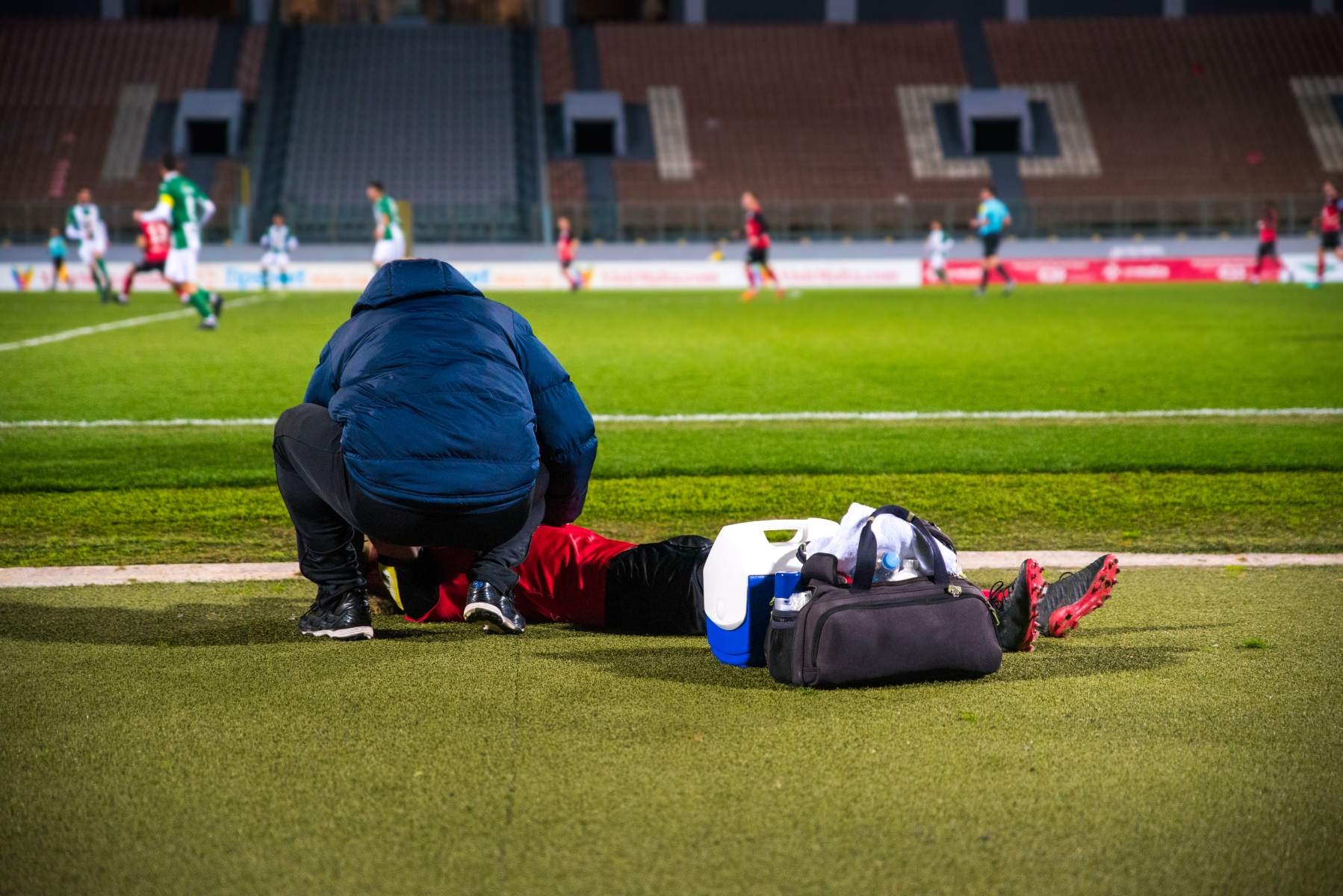 Medic on the soccer field